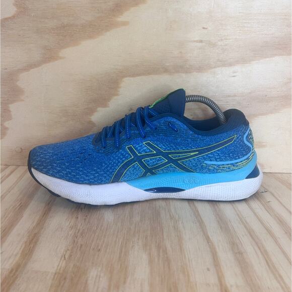 Asics Blue and Neon Athletic Shoes - Picture 4 of 9